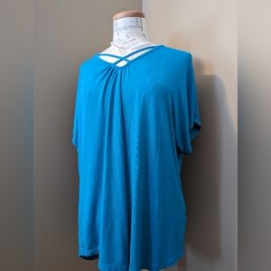 Apt.9 Teal Blue Short Sleeve Shirt
